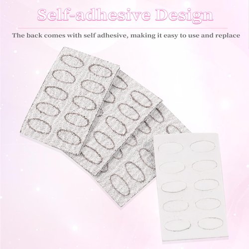 ASTONFOG Nail Cuticle Pusher Self-Adhesive Sandpaper Manicure Kit Nail Art Pre-polishing Sand Paper 240/100 Grit Sandpaper Sheets Nail Pusher Replace Sanding Paper Nail Care Tools