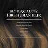 GOO GOO Clip in Hair Extensions Real Human Hair, 18inch 150g 9Pcs, 1B/6/1B Balayage Natural Black to Chestnut Brown, Remy Human Hair Extensions Clip ins for Women, Natural Human Hair