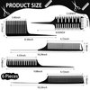 6 Pieces Weaving Comb Dyeing Hair Comb Weaving Sectioning Foiling Comb Rat Tail Styling Hair Dyeing Combs for Foiling Balayage Hair Coloring (Various Styles)