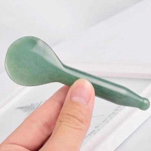 TOP SEWING Jade Gua Sha Massage Tools Facial Tool Natural Green Gua Sha Anti Aging Facial Skin SPA for Rejuvenate Skin Anti-Wrinkle Anti Aging