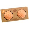 Fabulous Frannie Orange Vanilla Natural, Handmade Bath Bomb Set, Rich in Essential Oil, Salt, Coconut Oil, Witch Hazel, Ultra Plush Spa Fizzies to Moisturize Skin, 2.5oz (Pack of 2)