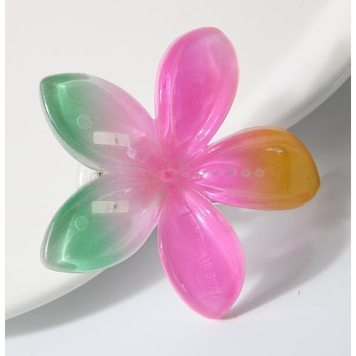 Nenluny 6pcs Flower Hair Claw Clips for Women Girls Nonslip Hair Claws Hawaiian Hair Styling Accessories for Women Hair Decorations