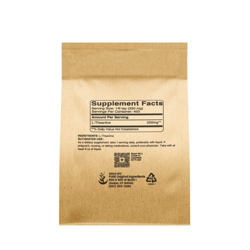 Pure Original Ingredients L-Theanine (4 oz) Amino Acid Supplement, No Additives or Fillers