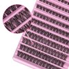 False Eyelashes Natural Look Synthetic Fibers Extension Lengthening DIY D Curl Eyelashes Reusable Cluster Lashes eyelash strings 8/10/12/14/16mm by PANLOPU (002-8/10/12/14/16mm)