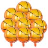 BIEUFBJI 18 Inch Basketball Balloons Aluminum Foil Balloon Sport Party Basketball Theme Birthday Party Supplies Decor 10 PCS