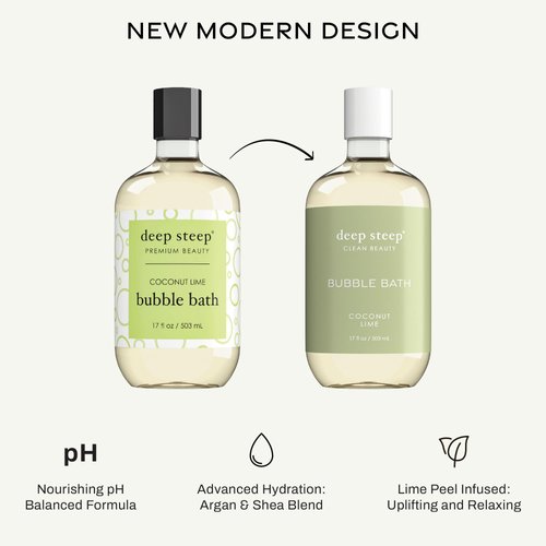 Deep Steep Bubble Bath, 17oz (Coconut Lime)