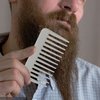Mini Wide Tooth Comb,Small Travel Purse Hair Detangling Comb Beard Comb for Curly hairPortable Care Comb Shower Comb Travel Combs for Men Women - Best Styling Comb for Wet,Dry,Long Hair (Black+White)