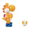 Super Mario Action Figure 4 Inch Orange Yoshi Collectible Toy with Egg Accessory