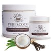 Pure & Coco Moisturizing Exfoliator: Organic Coconut Oil & Vanilla, Skincare Beauty Scrub - Moisturizer for Face, Body, Facial Exfoliator & Shaving Oil, Sugar Exfoliant - Dry & Eczema Skin (27.8oz)
