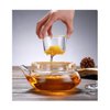 800ml Glass Teapot With Glass Infuser, Teapot With Strainer For Loose Tea, Safe On Stovetop, Tea Pot With Bamboo Handle (800ML/28oz)
