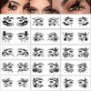 20 Pairs of Halloween Eye Shadow Temporary Tattoo Stickers Eyeliner Decals Face Eye Makeup Stickers for Women Girls Halloween Masquerade Party