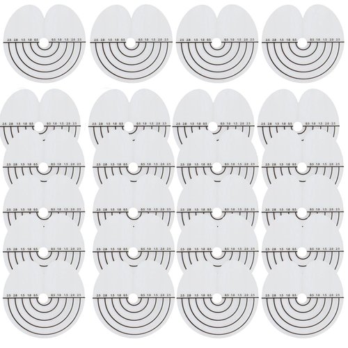 50 Pcs Heat Shield Guards for Hair Extension with scale, Single Hole Round Spacer Template, Clear PVC Fusion Keratin Glue Protector Templates for Hair Extensions