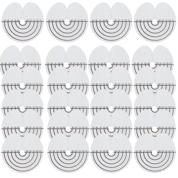 50 Pcs Heat Shield Guards for Hair Extension with scale, Single Hole Round Spacer Template, Clear PVC Fusion Keratin Glue Protector Templates for Hair Extensions