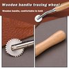 Nitlak 2 PCS Tracing Wheel with Wooden Handle Stainless Steel Pounce Wheel, Point Sewing Tracing Wheel for Sewing Patterns, Rotary Perforator, Overstitch Wheel, Perforation Cutter