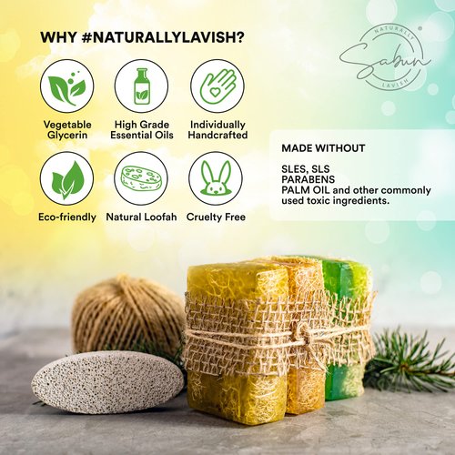 SABUN CO. Donkey Milk Soap with Honey - Natural Exfoliating Loofah Soap Bar - Nourishing, Hydrating, Moisturizing Handmade Soap for Face and Body - Soap with Loofah Inside [4.4 oz - 125 gr]