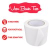 Autrends White Vapor Barrier Tape, 4 Inch x 100 Feet White Vinyl Polyethylene Seal Tape for Crawl Space, Moisture Barrier Seam, Waterproof Seam Tape, 7 Mil Poly Tape