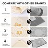 Ourokhome Silicone Baking Mat with Dough Cutter, 20'' X 16" Extra Thick Kneading Rolling mat with Measurement and Conversion Chart for Pastry, Pasta, Pizza, Fondant, Bread, Cookies (Beige)