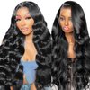 HOT STAR 250% Density 13x6 Body Wave Lace Front Wigs Human Hair Pre Plucked 13x6 Human Hair Wigs for Black Women Glueless Frontal Wigs Human Hair HD Lace Body Wave Wig 28 Inch