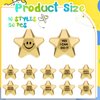 Libima 50 Pieces 2.4inch Star Stress Balls Gold Smile Face Stress Balls Motivational Mini Foam Ball Inspirational Relief Squeeze Balls Star Stress Toys for Adults Coworkers Teen School Party Favors