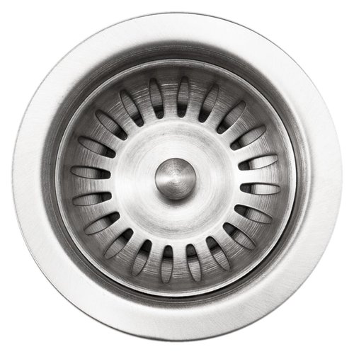 HOUZER 190-9180 Sink Basket Strainer for 3.5-Inch Drain Openings, 3.5 inch with EZ Grip, Stainless Steel