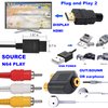2 in 1 N64 to HDMI 10ft Converter OR RCA to HDMI Cable,N64 to 2 TV Splitter(hdmi and RCA) with Earphone or Sound, Compatible SNES/N64 Game Console