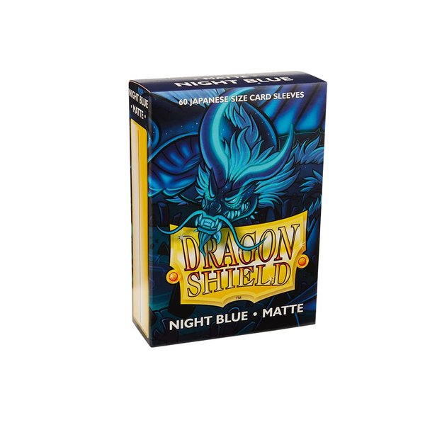 Dragon Shield Card Sleeves, Matte Night Blue 60CT - Sturdy, Smooth & Tough - Japanese Size - Compatible with Pokemon, Yugioh & More - PVC-free, Archival Safe