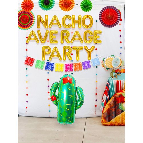 JeVenis Nacho Average Party Decoration Nacho Average Party Balloons Banner Fiesta Taco Balloons Fiesta Mexican Party Decoration