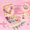 Thrilez 177Pcs Girls Jewelry Making Kit, Charm Bracelet Making Kit for Teens, DIY Arts and Crafts Gifts with Jewelry Organizer Box for Birthday, Christmas, Necklace Making Set for Girls