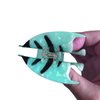 Fantasy Stripe Fish Hair Clip,Acetate Hair Clip,Big Claw Clip for Women,Cyan