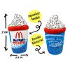 PAWzarre - McFurry Retro Shake Squeaky Plush Dog Toy- Parody Mc Donalds Mc Flurry Milk Shake Toy- Cookies N Cream- Fun Creative Dog Toy