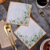 Zelten Colored Paper Party Napkins, 20 Count Shabby Chic for Wedding, inner, Tea Party, Decoupage, Green Leaves