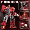 HIGH GODO Flame Mech Building Model Toy for Kids,Cool Joint Movable Mech Display Set with Exclusive Display Stand, Birthday Gifts for Boys 8-12（453PCS）