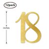 Gold Glitter 18th Birthday Centerpiece Sticks, 12-Pack Number 18 Table Topper Anniversary Party Decorations