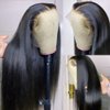 Larhali 250% Density 13x6 Lace Front Wigs Human Hair 26 Inch Straight HD Transparent Lace Front Human Hair Wigs for Black Women Glueless Wigs Human Hair Pre Plucked with Baby Hair