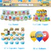 School Bus Birthday Party Decorations School Bus Party Supplies Includes School Bus Happy Birthday Banner Cake Cupcake Toppers Balloons for School Bus Party Favors Back to School Party Supplies