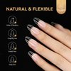 YILAMO Oval Medium Almond Nail Tips - 520 Pcs Soft Gel Nail Tips Almond Shape False Nails for Full Cover Acrylic Round, Clear Nail Tips for Press On Nail Extensions 11 Sizes