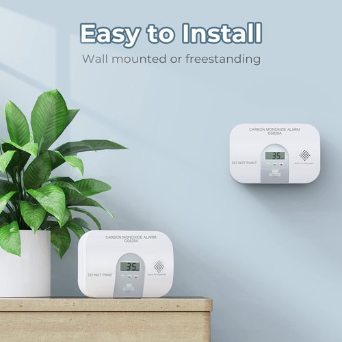 Siterwell Carbon Monoxide Alarm, 10 Year Product Life CO Detector with LCD Digital Display and Sound Warning, ETL Listed, CO Detector Battery Operated for Home School Office, 1-Pack