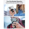 Mindsky All Aluminum Alloy Upgrade for Mag-Safe Phone Ring Holder with Finger Strap,Removable Ligament Ring Holder, Compatible iPhone15/14/13/12 Series,Android(Comes with1magnetic Ring)