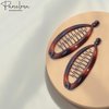 Parcelona French Effortless Mini Small Tortoise Shell Banana Hair Clip for Fine Hair