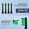 ARISSON Sonic Electric Toothbrush for Adults and Kids, 1.5H Charge for 90 Days, 40,000 VPM Power Toothbrush, Ultrasonic Electric Toothbrushes, 2 Minutes Smart Timer, 1.6 Oz Travel Toothbrush, Black