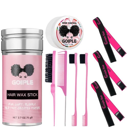 Goiple 3PCS Elastic Bands for Wig Edges, Lace Frontal Melt Wig Melt Band for Lace Front Laying Edges - Adjustable Wig Band Install Accessories with Hair Wax Stick Set