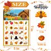 MISS FANTASY Thanksgiving Bingo Games for Kids, 24 Players Fall Thanksgiving Turkey Bingo Game Cards for Thanksgiving Party School Classroom Family Activities Thanksgivings Party Favors