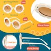 Landhoow 2 Pcs Flower Girl Sunglasses Kids Round Sunglasses Flower Girl Proposal Gift Cute Glasses for Outdoor Beach Party (White, Flower)