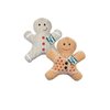 Dog Toy Spice Scented Gingerbread Man Cookie Plush Squeakers Holiday Play Pet Gift 7" (Set of Both Toys)