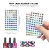 Nail Display Book Plastic Nail Color Book, C10 Nail Polish Display Color Chart with Clear Nail Tips and Nail Polish Number Labels