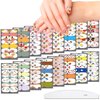 JERCLITY 16 Sheets Colorful Graffiti Blooming Abstract Painting Nail Polish Strips Self-Adhesive Full Wraps Sketch Lady Face Nail Art Decals Stickers with Nail File for Women Girls