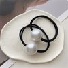 Pearl Hair Scrunchies for Women French White Pearl Elastic Scrunchies Elegant Hair Ties Hair Accessories for Thick Hair High Ponytail Holder Hair Jewels for Girls