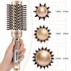 Round Brush for Blow Out, Nano Thermal Ceramic & Ionic Tech Round Barrel Hair Brush with Boar Bristles, Roller Brush for Blow Drying and Styling, 4 Free Clips (2.4 Inch, Barrel 1.3 inch, 32mm)