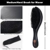 4+2 Silky Durags with Wave Brush for Men 360, Curved Medium/Hard Hair Brush Kits,C