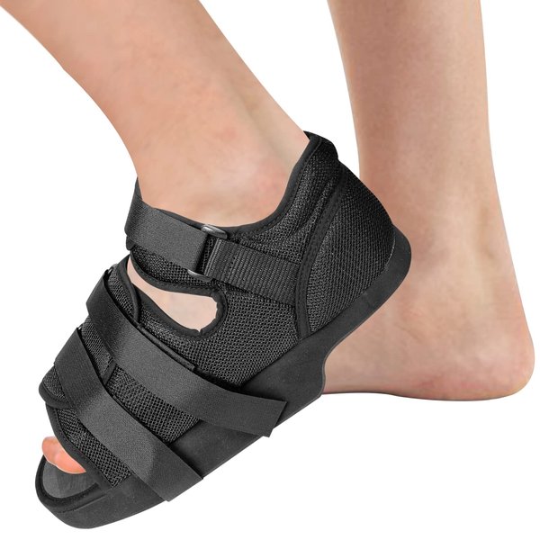 Shuyan Jiao Heel Wedge Healing Shoe Post Op Shoes Lightweight Heel Relief Medical Orthopedic Foot Brace Off-loading Shoes for Heel or Ankle Pain Ulcerations Feet Wounds for Men and Women (Small)